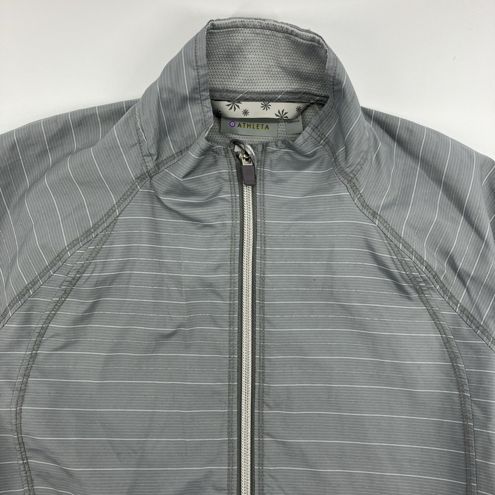 Women's Size XXS Gray Athleta Light Running Jacket Full Zip In Great Condition